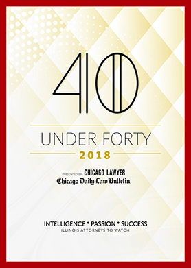 40 Under 40 badge